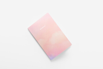Stylish notebook on white background