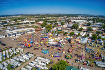 Fototapeta na wymiar Aerial View of the South Dakota State Fair in Huron
