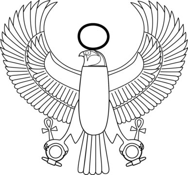 Outline Vector of Horus