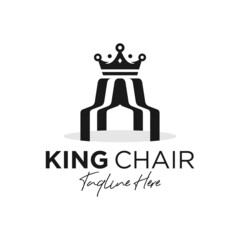 king chair inspiration illustration logo