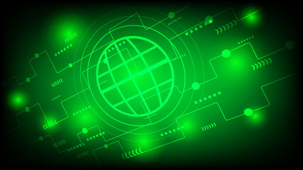 radar screen with code  technology network