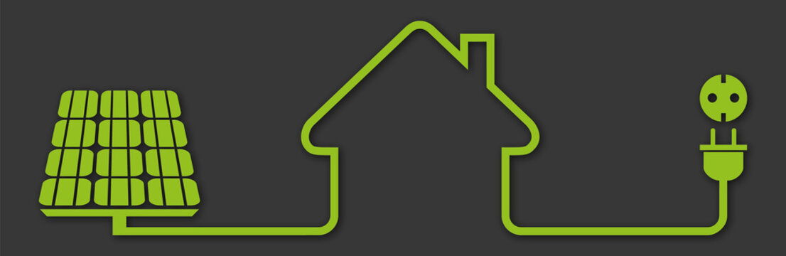 Logo maison et &eacute;nergie solaire.