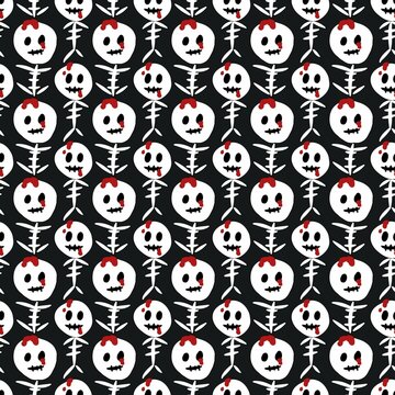 seamless pattern background of cute ghost cartoon