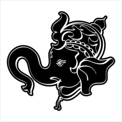 Ganesha The Lord Of Wisdom Calligraphic Style M_2109026