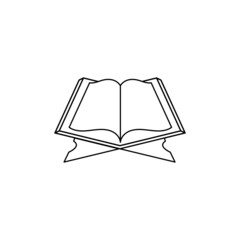 Quran islam icon design template illustration isolated