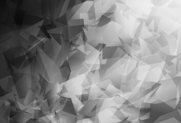 Light Gray vector triangle mosaic template.