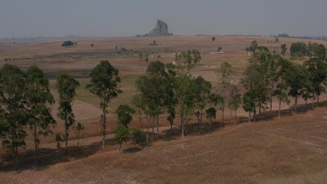 Traveling forward towards a large African rock, Angola 6