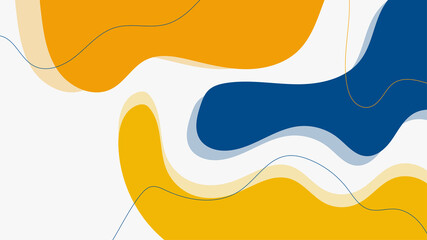 Abstract creative universal artistic templates in blue yellow color. Good for poster, card, invitation, flyer, cover, banner, placard, brochure and other graphic design