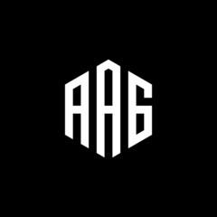 AAG Initial three letter logo hexagon