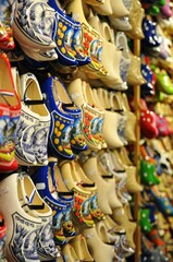 Fototapeta premium colorful shoes in the market in Netherlands