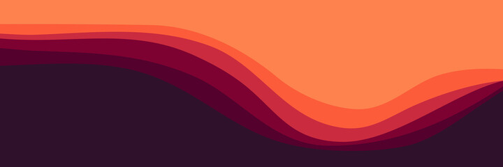abstract wave pattern in sunrise color scheme vector design for wallpaper, backdrop, background, web banner, and design template