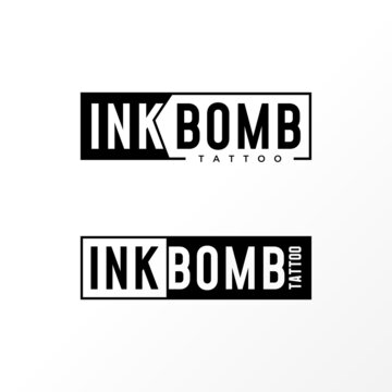 Letter or word INK BOMB image graphic icon logo design abstract concept vector stock. Can be used as a symbol related to tattoo or wordmark