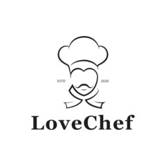 Love Chef Restaurant logo design