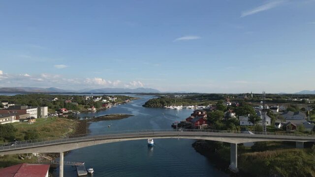 More og Romsdal County Island Landscape With Heroy Municipality In Norway - aerial drone shot