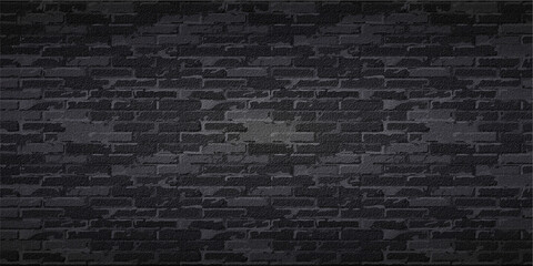 Plakat realistic horizontal black brick vector background editable image