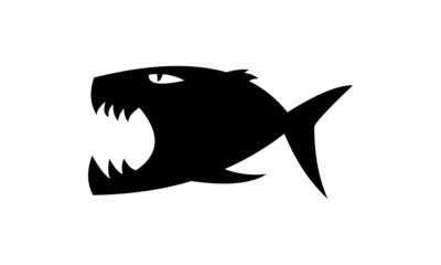ferocious fish vector