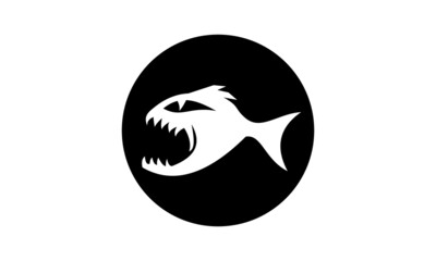 piranha predator fish vector