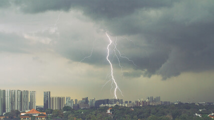 lightning strike in Singapore