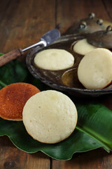 Kue Apem is Indonesian traditional pancake, made for Javanese traditional celebration 