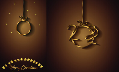 2022 Merry Christmas background for your seasonal invitations, festival posters, greetings cards. 