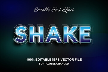 shake 3d editable text effect