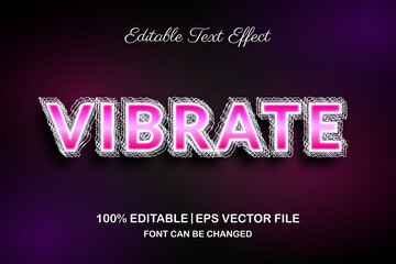 vibrate 3d editable text effect