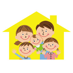 ポップな家族　マイホームと赤ちゃん　ハーイ