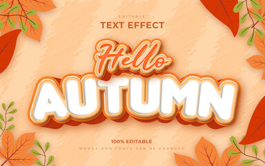 Hello autumn editable text effects template style