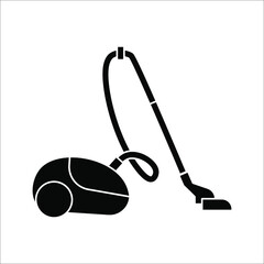 vector black cleaner icon. vector illustration on white background. eps 10