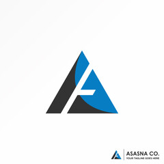 Letter A font in triangle with block concept image graphic icon logo design abstract concept vector stock. Can be used as a symbol related to initial or monogram