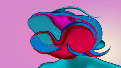 Gradiant colorful abstract  background, Digital painting design illustration, 