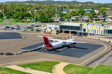 Horizontal shot of an airport