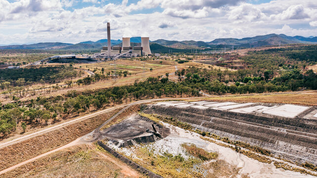 Horizontal shot of Stanwell power station, Queensland