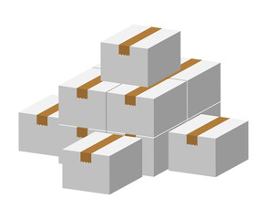 白い段ボール箱