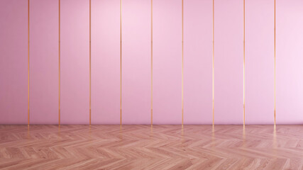Empty room with Wall Background. 3D illustration, 3D rendering