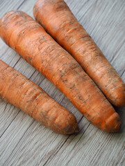 신선한 유기농 채소 당근, 자연음식