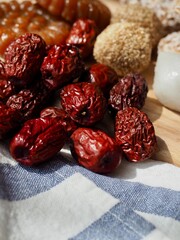 유기농 과일 말린대추, 음식 
