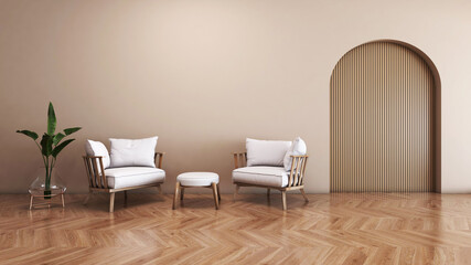 Room interior with Wall Background. 3D rendering ,3D illustration	