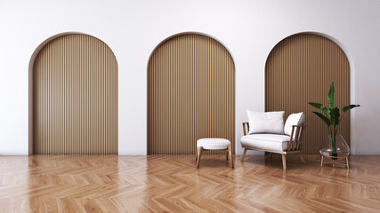 Room interior with Wall Background. 3D rendering ,3D illustration	

