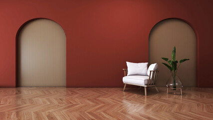 Room interior with Wall Background. 3D rendering ,3D illustration	