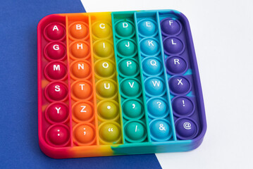 Fidget pop it toy rainbow color - antistress, fun and educational