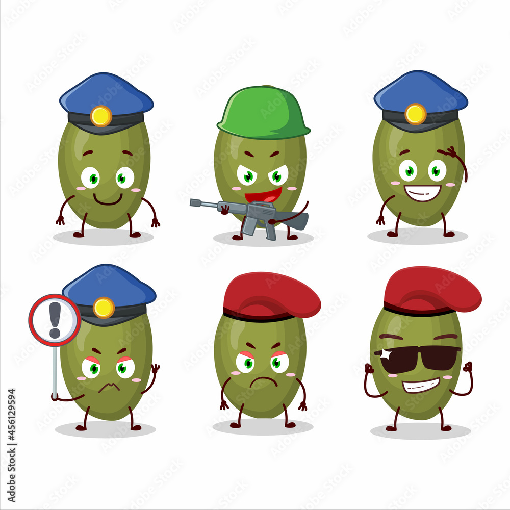 Sticker A dedicated Police officer of pistachios seeds mascot design style