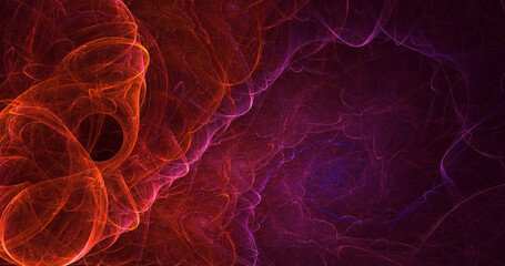 3D rendering abstract colorful fractal light background