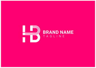 HB letter new logo and icon design template