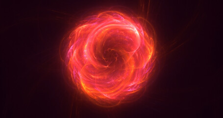 3D rendering abstract round light background
