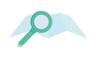 magnifying glass and paper