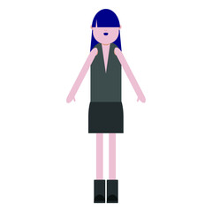 gothic woman avatar on white background