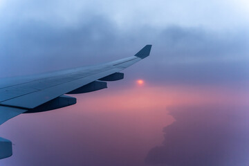 Obraz premium Incredible view from a airplane window 