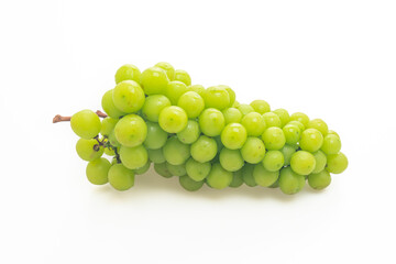 fresh green grape on white background