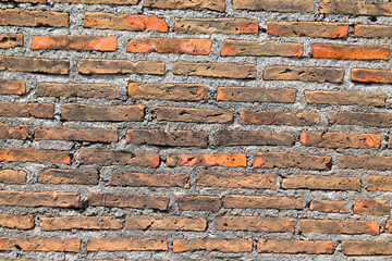 old orange vintage brick wall background